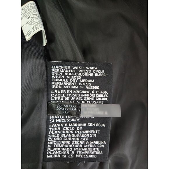 Guess Women's Puffer Coat Size Medium Shiny Black Winter Chic Cute Quilted Zip - Picture 8 of 8